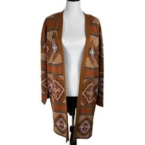 Savanna Jane Geometric Patterned Sweater - Brown and Red